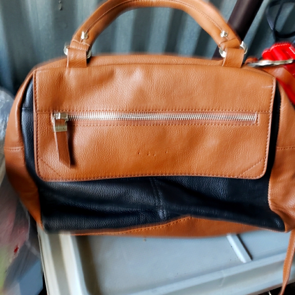 Black and Brown leather purse